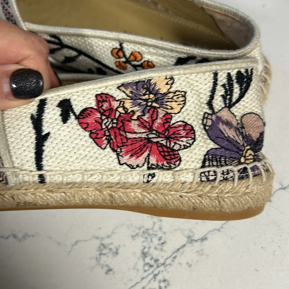 Dior Floral Embroidered Espadrilles in Cream, Pink, Red, Blue